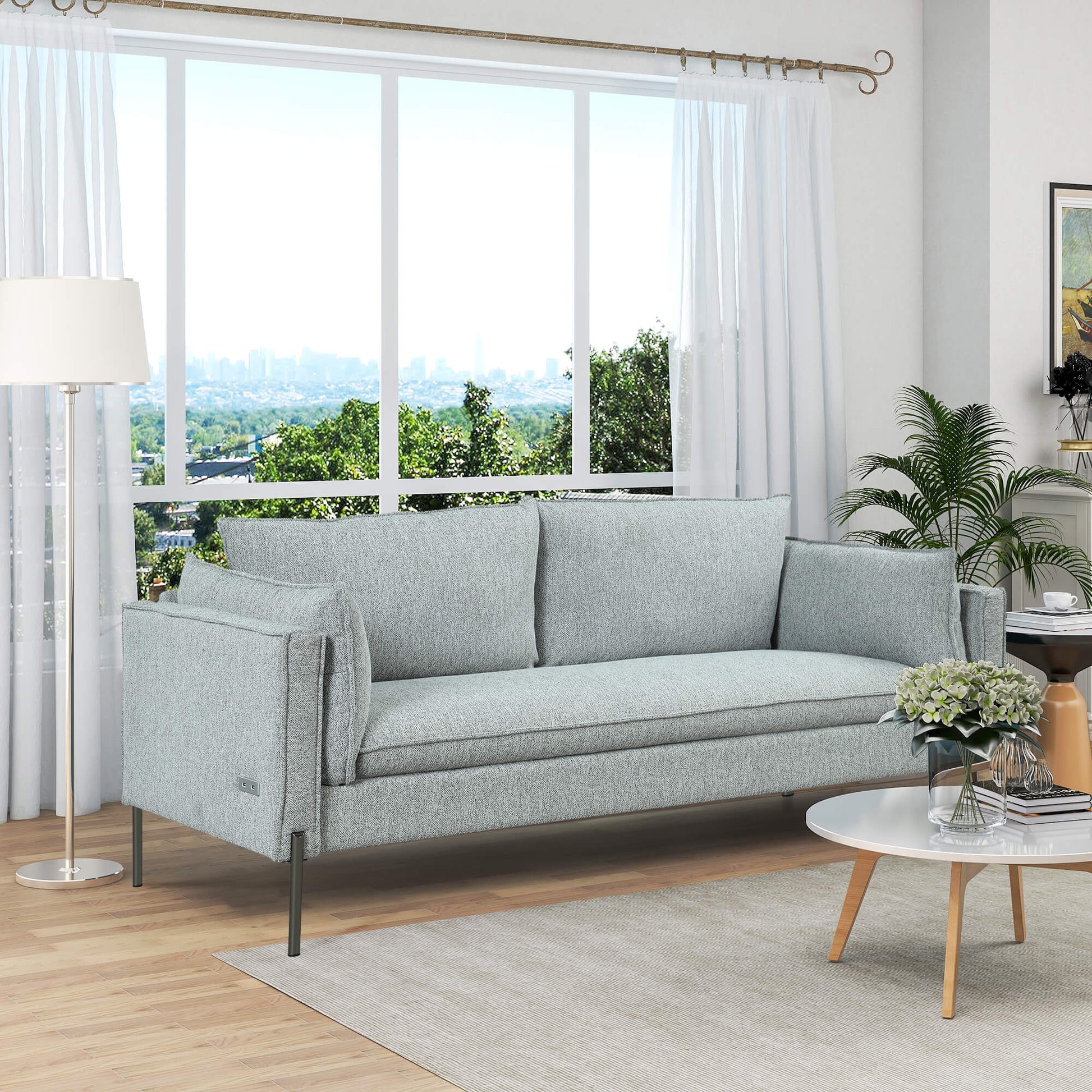 Gray (3 Seat Sofa)