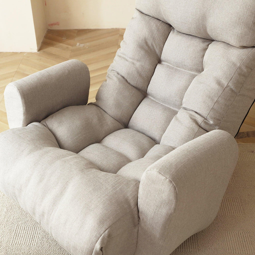 WIIS' IDEA™ 360 Degree Rotatable Armchair Sofa With Adjustable Head And Waist  - Cement Grey