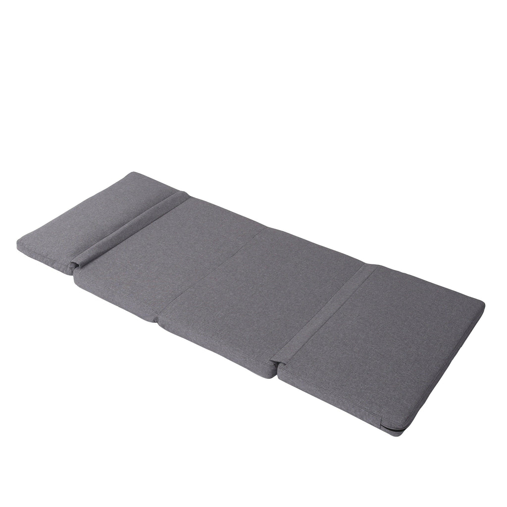 WIIS' IDEA™ 4 in 1 Mutifunctional Folding Ottoman Sleeper Sofa Bed With Adjustable Backrest - Light Grey