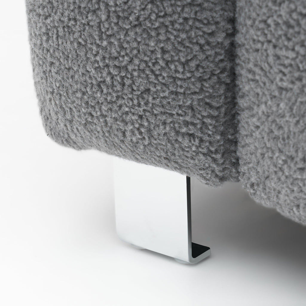 WIIS' IDEA™ Cotton Fleece Fabric Tuxedo Sofa - Grey
