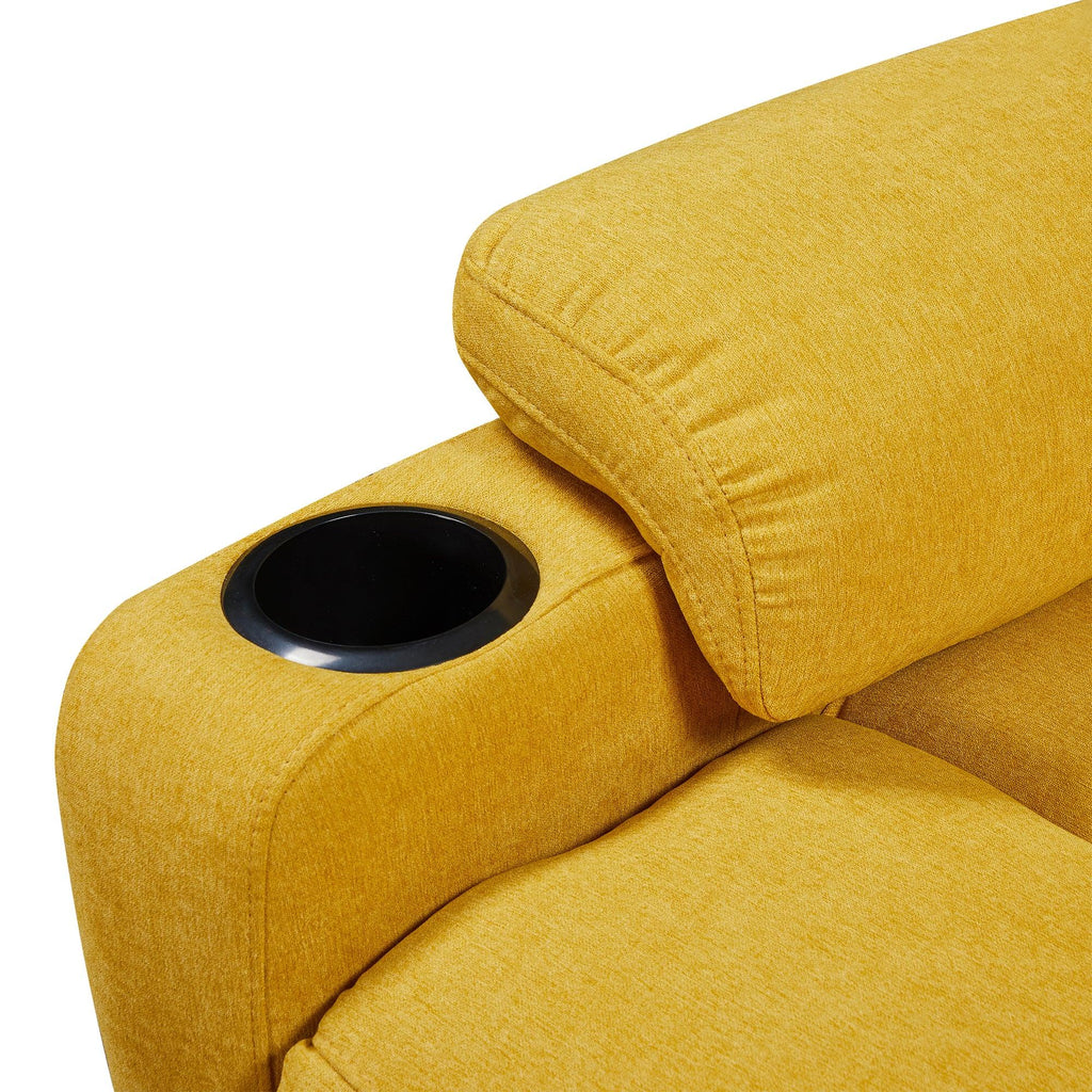 WIIS' IDEA™ Electric Power Lift Recliner Armchair Sofa With Massage And Heat - Yellow