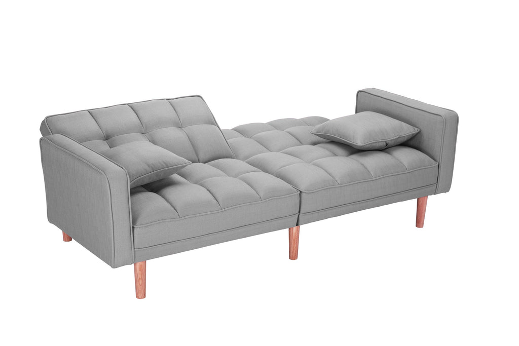 WIIS' IDEA™ Fabric Futon Sleeper Sofa Bed With 2 Pillows