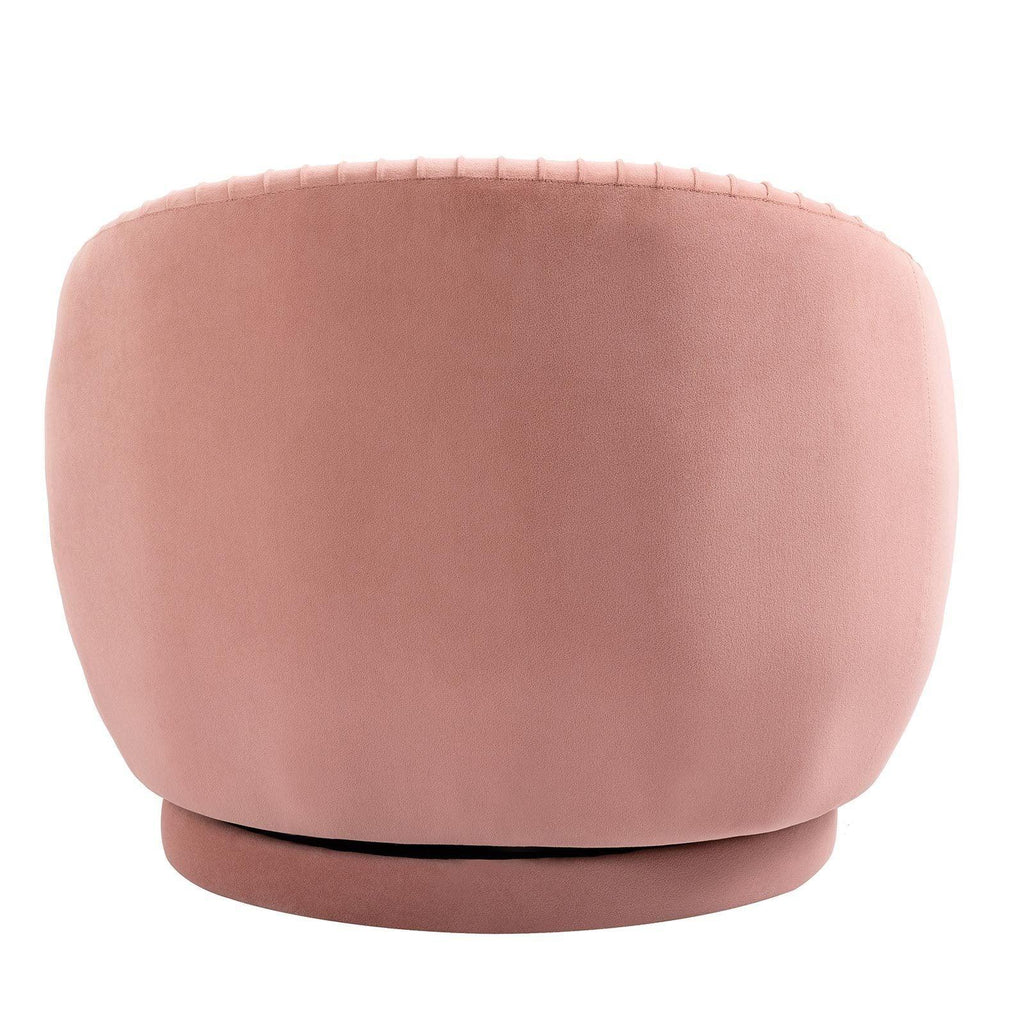 WIIS' IDEA™ Home Velvet Barrel Armchair Sofa - Pink