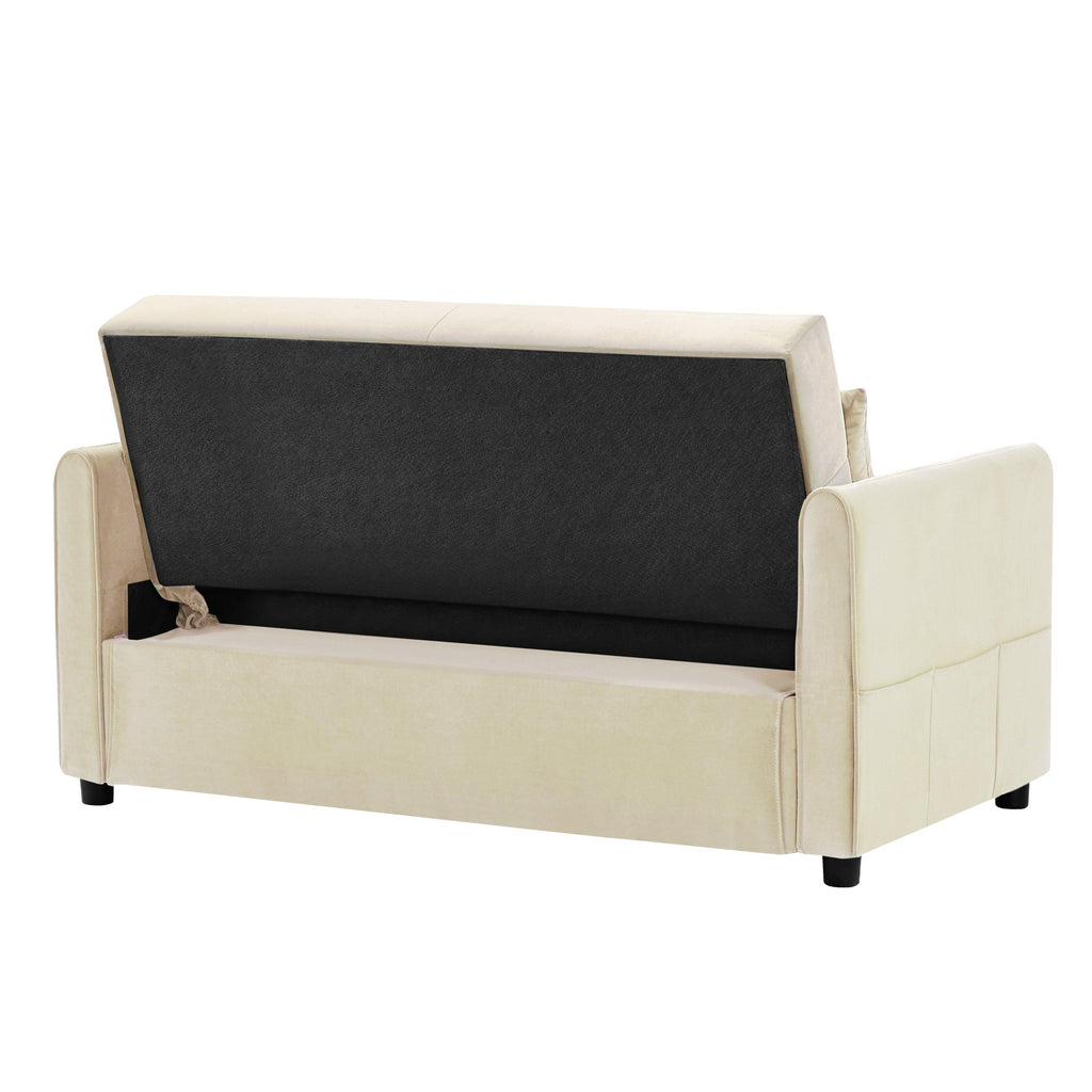 WIIS' IDEA™ Leisure Multifunctional 2 in 1 Sofa Bed And Loveseat Chair - Beige