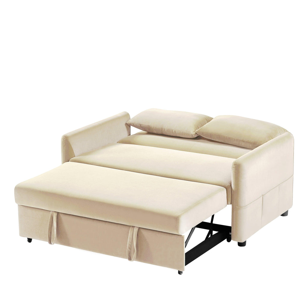 WIIS' IDEA™ Leisure Multifunctional 2 in 1 Sofa Bed And Loveseat Chair - Beige