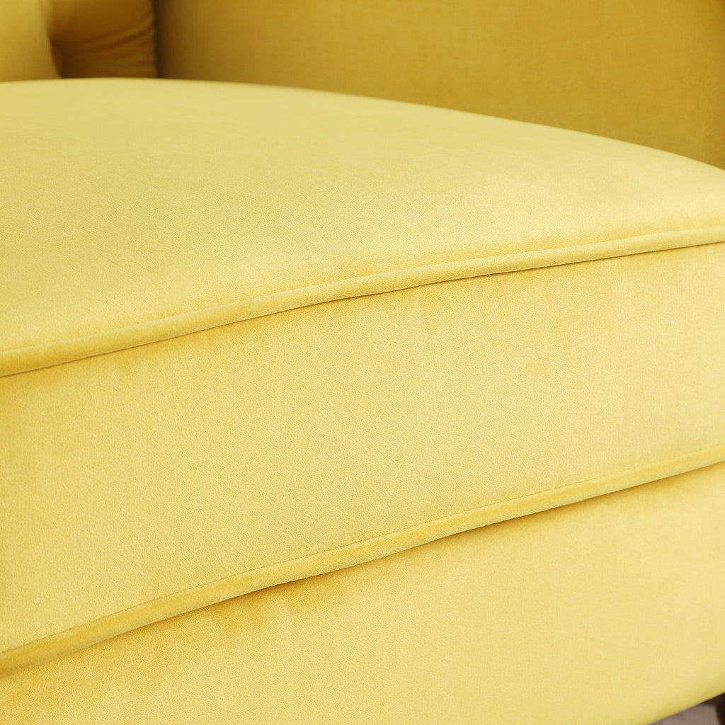 WIIS' IDEA™ Modern 3 Seater Chesterfield Sofa - Yellow