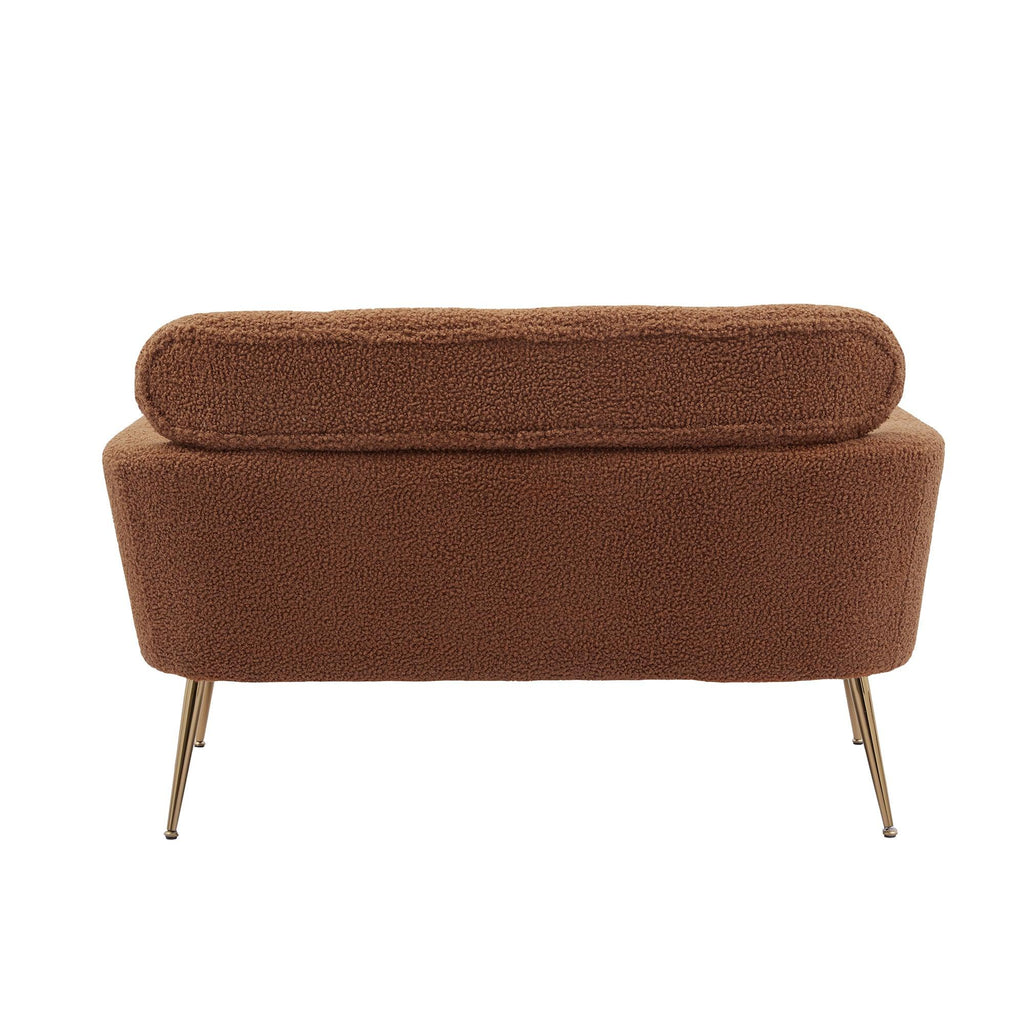 WIIS' IDEA™ Modern Boucle Loveseat Sofa - Brown