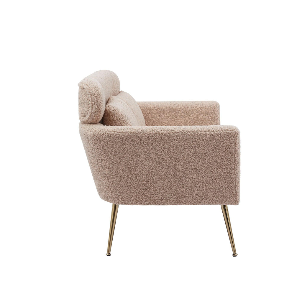 WIIS' IDEA™ Modern Boucle Loveseat Sofa - Light Camel