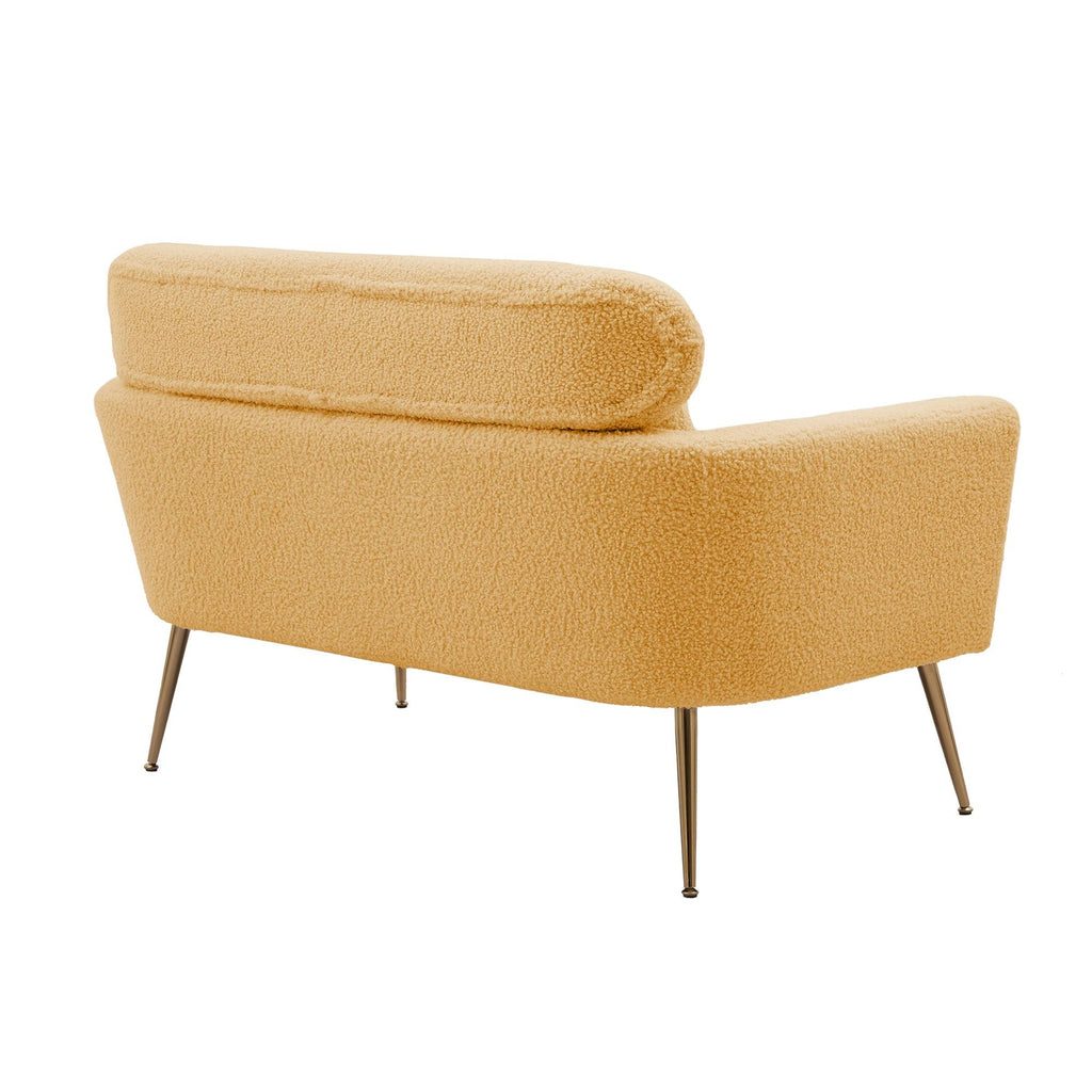 WIIS' IDEA™ Modern Boucle Loveseat Sofa - Yellow