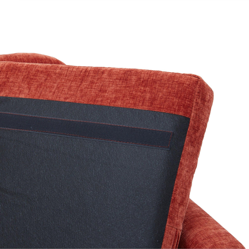 WIIS' IDEA™ Modern Chenille Loveseat Sofa With Gold Metal Legs - Terracotta