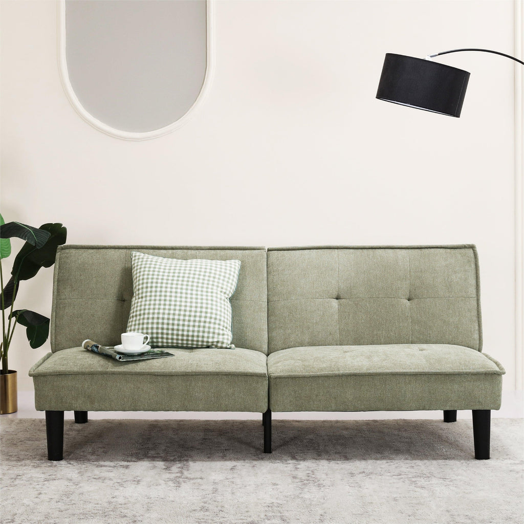 WIIS' IDEA™ Modern Fabric Loveseat Sofa Bed - Beige