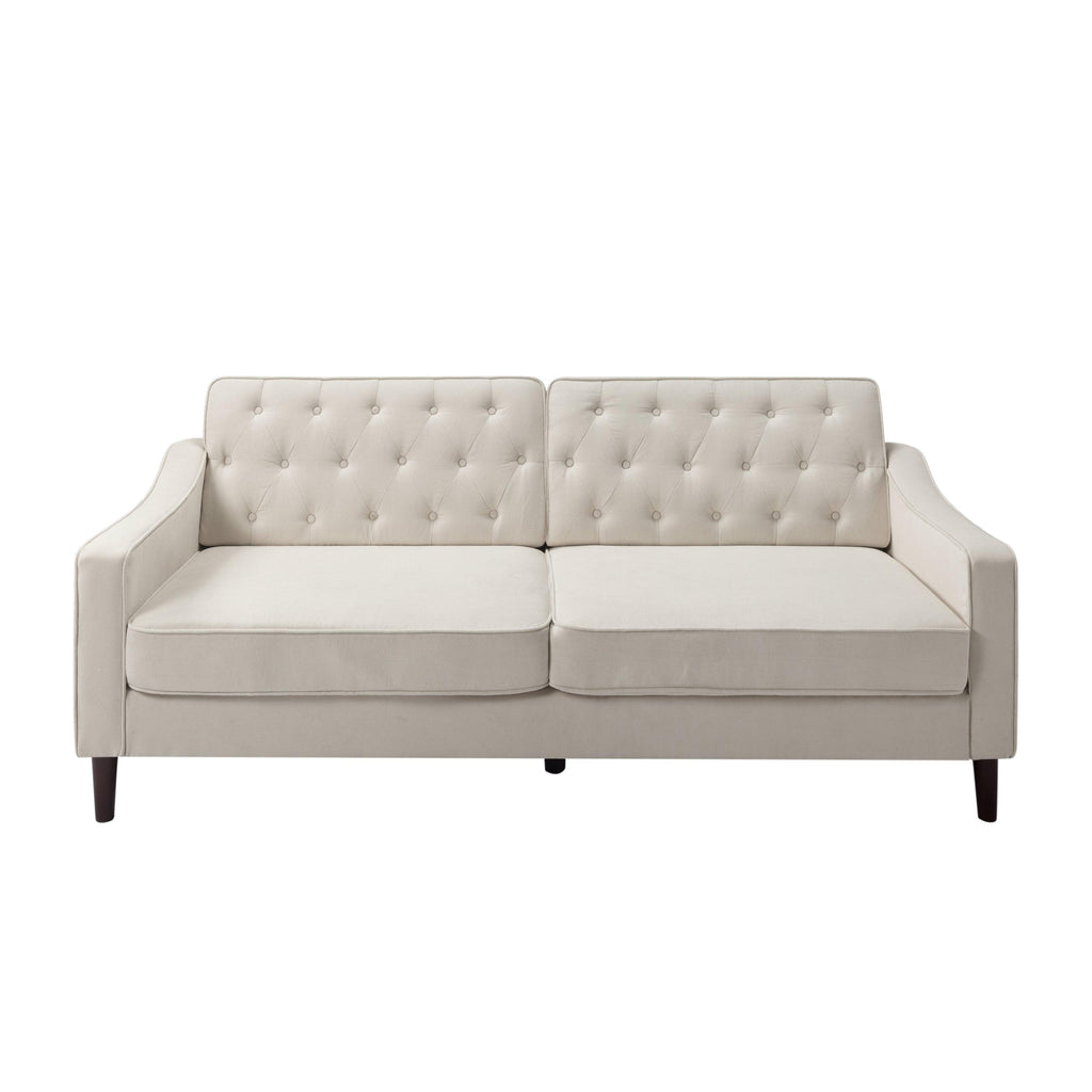WIIS' IDEA™ Modern Fabric Square Arm Sofa - Beige
