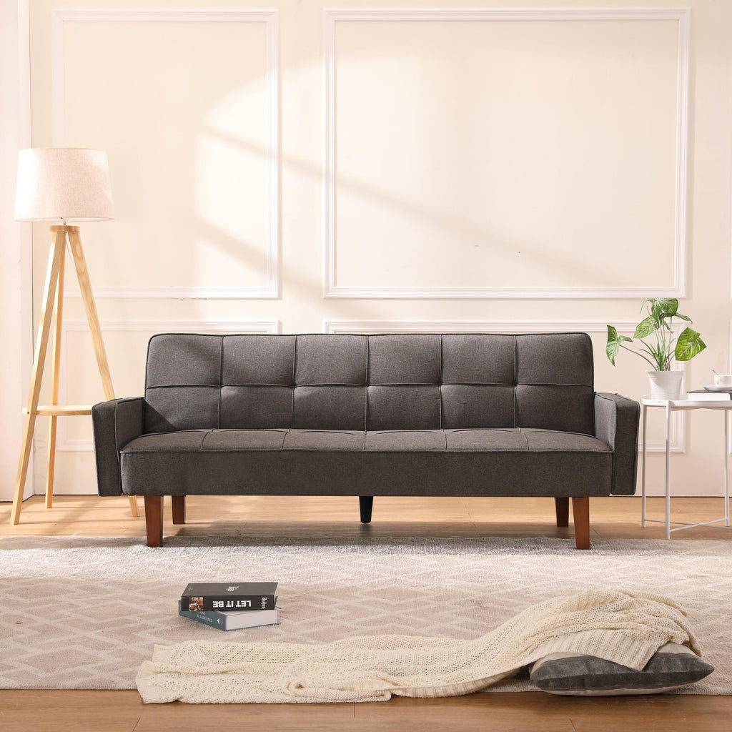 WIIS' IDEA™ Modern Linen Sofa Bed For Living Room - Grey