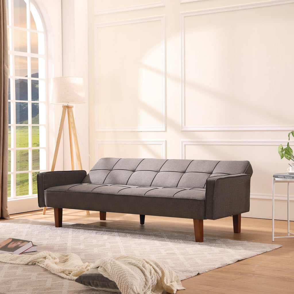 WIIS' IDEA™ Modern Linen Sofa Bed For Living Room - Grey