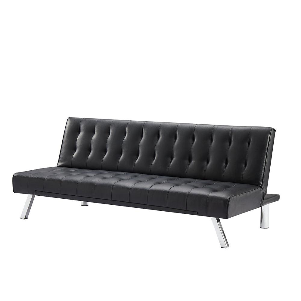 WIIS' IDEA™ Modern PU Leather Sleeper Sofa Bed - Black - WIIS' IDEA™ | Original Furniture Online Store