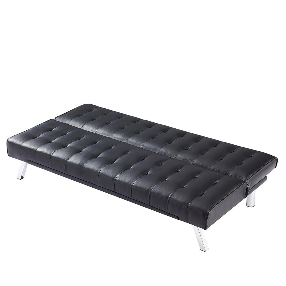 WIIS' IDEA™ Modern PU Leather Sleeper Sofa Bed - Black - WIIS' IDEA™ | Original Furniture Online Store