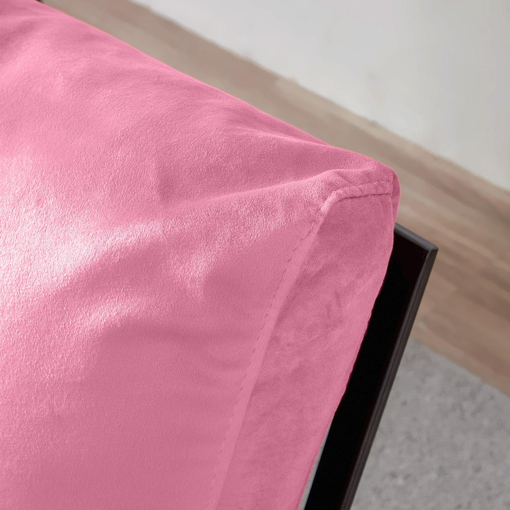 Modern Relax Single Armchair With Velvet Cushion - Pink