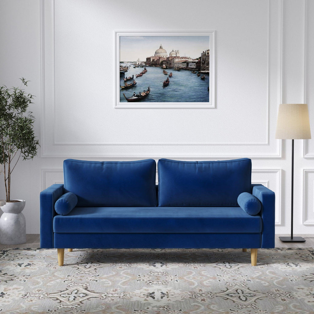 WIIS' IDEA™ Modern Velvet Loveseat Sofa - Blue