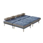 WIIS' IDEA™ Modular Sectional Convertible Sofa Bed For Living Room - Blue