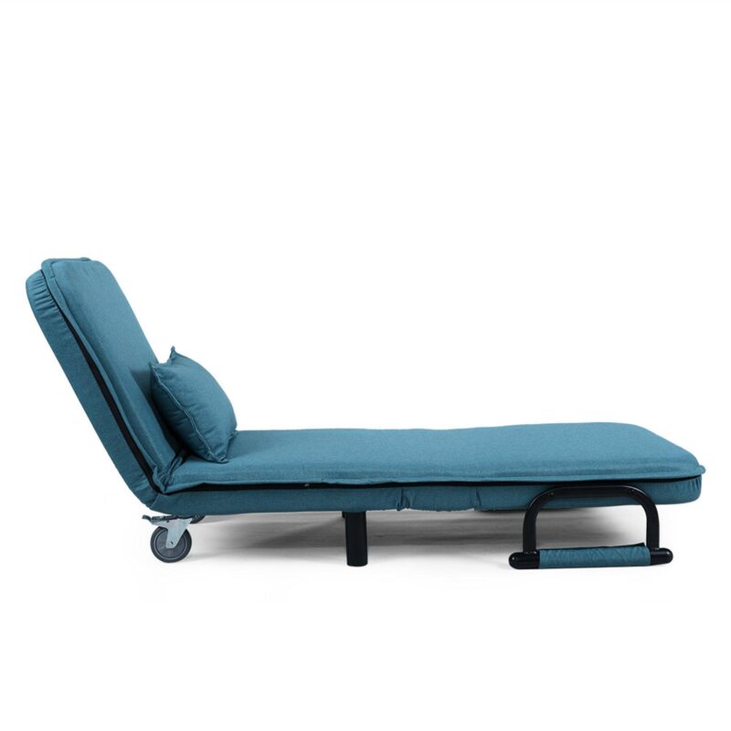 WIIS' IDEA™ Adjustable Folding 2 in 1 Sofa Bed & Armchair Sofa - Blue