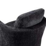 WIIS' IDEA™ Chenille Round Armchair Sofa  For Living Room - Black