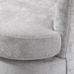 WIIS' IDEA™ Chenille Round Armchair Sofa  For Living Room - Light Grey