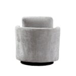 WIIS' IDEA™ Chenille Round Armchair Sofa  For Living Room - Light Grey