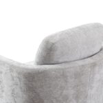 WIIS' IDEA™ Chenille Round Armchair Sofa  For Living Room - Light Grey