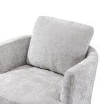 WIIS' IDEA™ Chenille Round Armchair Sofa  For Living Room - Light Grey