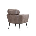 WIIS' IDEA™ Classical Accent Armchair With Black Metal Legs - Light Grey