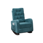 WIIS' IDEA™ Comfortable Fabric TV Armchair Sofa With High Back - Antique Green