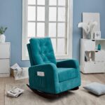 WIIS' IDEA™ Comfortable Fabric TV Armchair Sofa With High Back - Antique Green