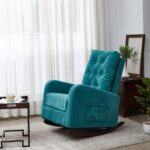 WIIS' IDEA™ Comfortable Fabric TV Armchair Sofa With High Back - Antique Green