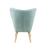 WIIS' IDEA™ Comfortable Side Armchair Sofa With Ottoman - Blue