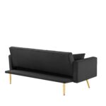 WIIS' IDEA™ Convertible Folding Futon Sofa Bed & Sleeper Sofa - Black