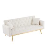 WIIS' IDEA™ Convertible Folding Futon Sofa Bed & Sleeper Sofa - White