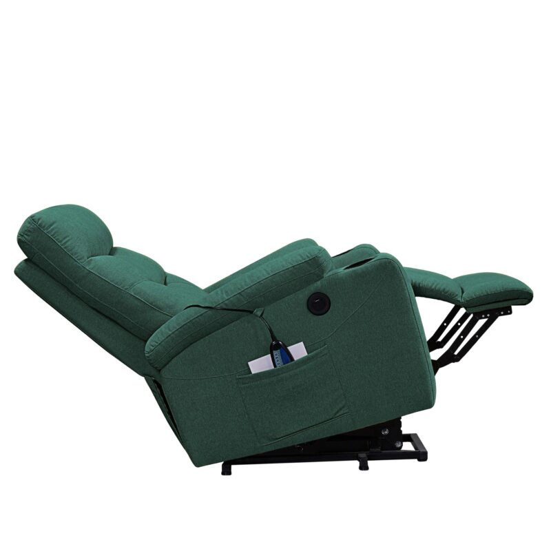 WIIS' IDEA™ Electric Power Lift Recliner Armchair Sofa With Massage And Heat - Green