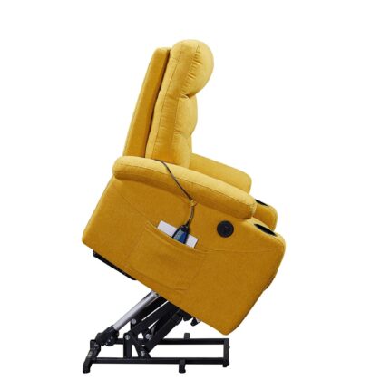 WIIS' IDEA™ Electric Power Lift Recliner Armchair Sofa With Massage And Heat - Yellow