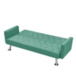 WIIS' IDEA™ Fabric Convertible Folding Sleeper Sofa For Living Room - Green