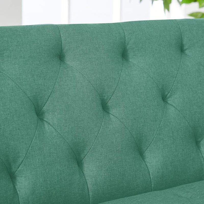 WIIS' IDEA™ Fabric Convertible Folding Sleeper Sofa For Living Room - Green