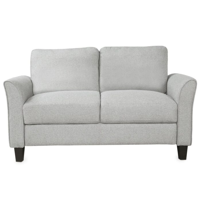 WIIS' IDEA™ Fabric Loveseat Sofa For Living Room - Light Grey