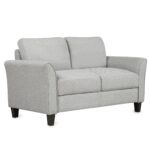 WIIS' IDEA™ Fabric Loveseat Sofa For Living Room - Light Grey