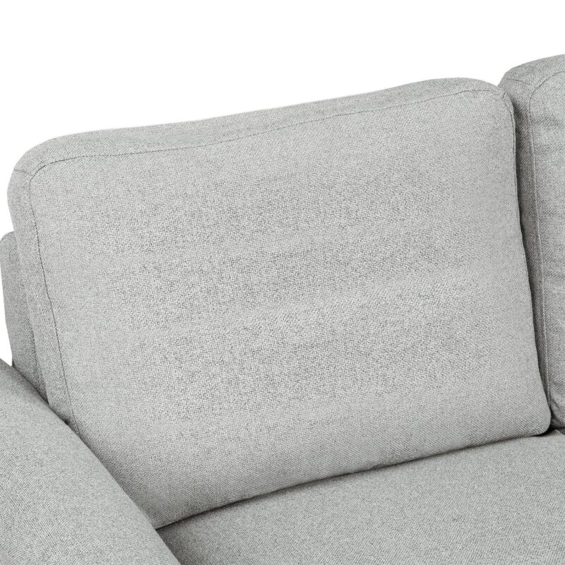 WIIS' IDEA™ Fabric Loveseat Sofa For Living Room - Light Grey