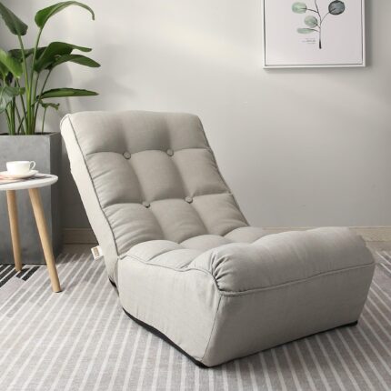 WIIS' IDEA™ Folding Floor Sofa Chair With 3 Adjustment Functions - Grey