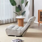 WIIS' IDEA™ Folding Floor Sofa Chair With 3 Adjustment Functions - Grey