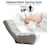 WIIS' IDEA™ Folding Floor Sofa Chair With 3 Adjustment Functions - Grey