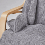 WIIS' IDEA™ Full Massage Function Relax Rocking Armchair With Cotton Fabric Cushion - Grey