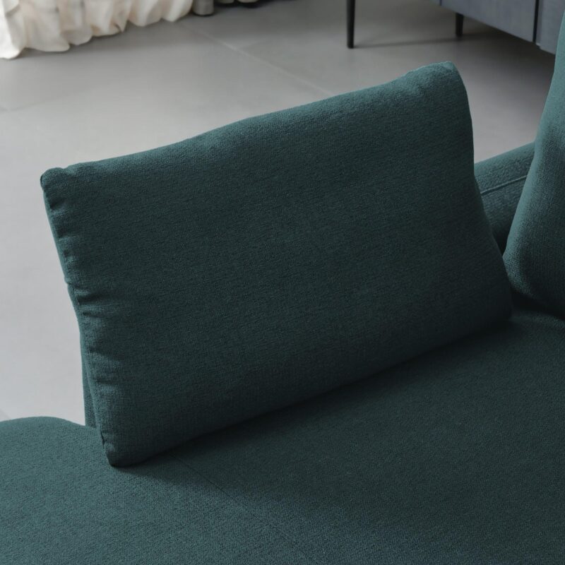 WIIS' IDEA™ L-Shaped Linen Fabric Sectional Sofa With Right Chaise - Emerald - WIIS' IDEA™ | Original Furniture Online Store