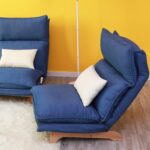 WIIS' IDEA™ Leisure Foldable Reclining Sofa Chair - Dark Blue