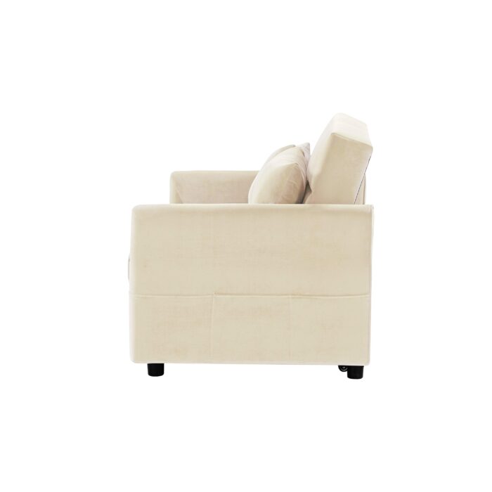 WIIS' IDEA™ Leisure Multifunctional 2 in 1 Sofa Bed And Loveseat Chair - Beige